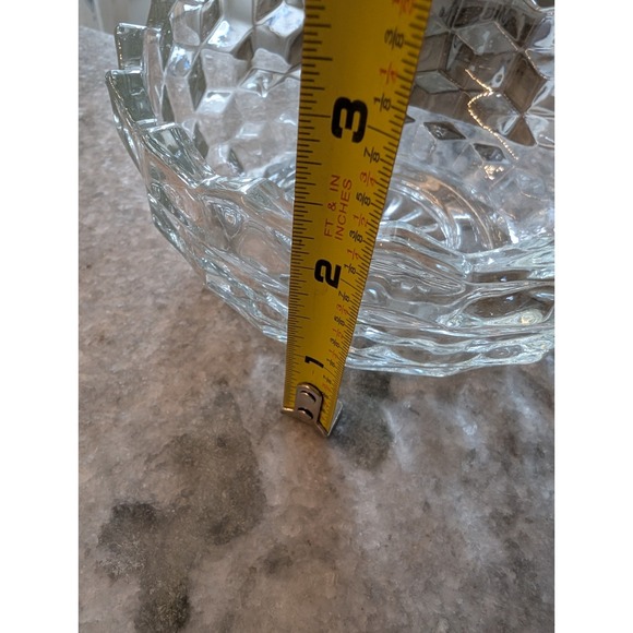 Vintage Homco Clear Glass Cubist Candy Dish‎ - Picture 4 of 6